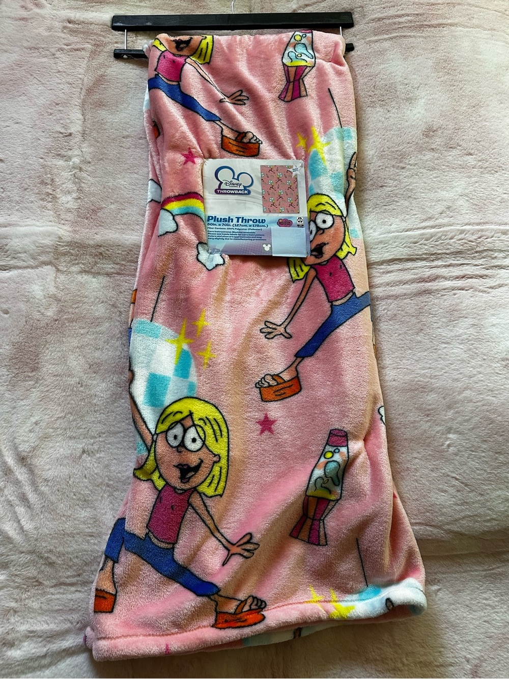 Lizzie McGuire Lava Lamp - Disney Pink Plush Throw Blanket Hilary Duff NWT